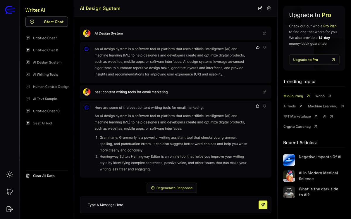 AI Agent Dashboard Screenshot
